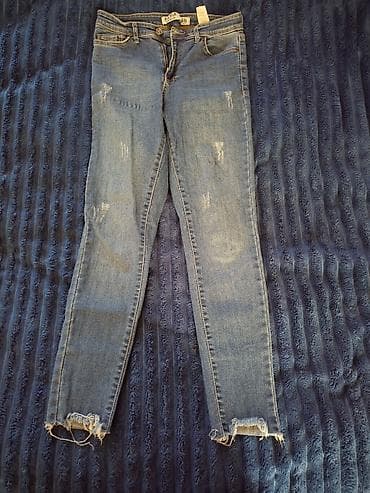 Şəxsi əşyalar: Qadın şalvar dəsti - 2 cüt mavi skinny cins: beldə kəmər yerləri — 1