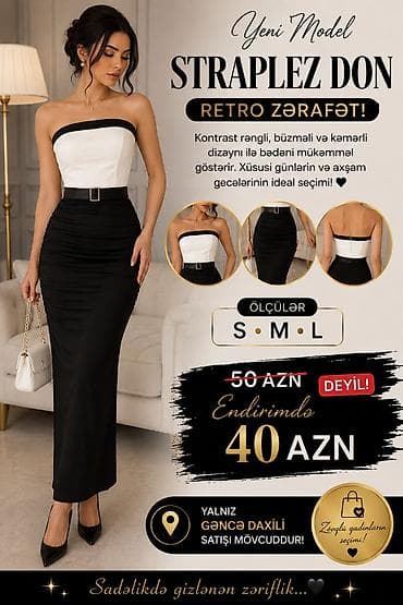 Yeni model straplez don – retro zəriflik! İki rəngli kontrast üst lalafo.az -da Yeni model straplez don – retro zəriflik! İki rəngli kontrast üst