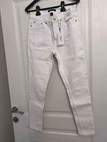 cins gödəkçələr: Джинсы, Calvin Klein, M (EU 38), цвет - Белый — 1
