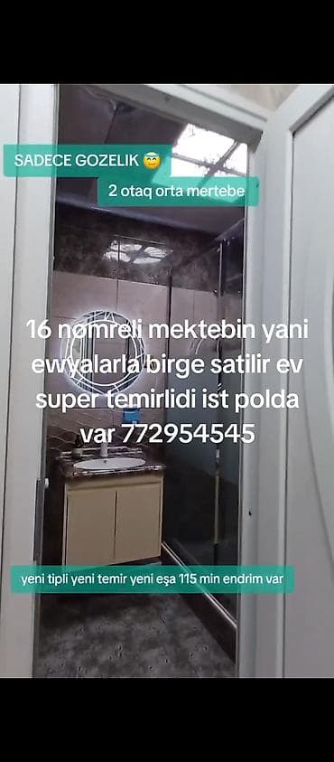 mingəcevirdə ev elanları: Mingəçevir, 2 otaqlı, Köhnə tikili, 40 kv. m — 10