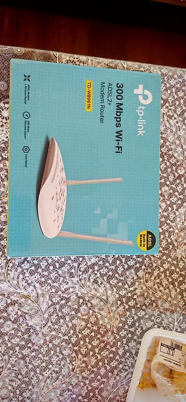 lil solid dual: TP-Link TD-W8961N ADSL2+ Modem Router - 300 Mbps Wi‑Fi sürəti - — 1