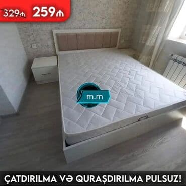 doşəmə taxtası: Yeni, İkinəfərlik çarpayı, Bazasız, Matras ilə, Siyirməsiz, Azərbaycan — 3