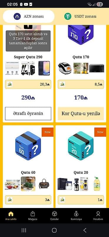 şar dekoru: Rəqəmsal tətbiq – “Qutu” oyun-platforması Xüsusiyyətlər: - AZN və — 2