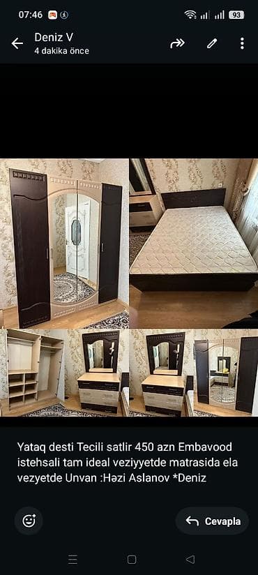 Yataq desti Tecili satlir 450 azn Embavood istehsali tam ideal — 1