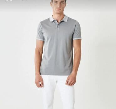 kişi üçün üzük: Polo köynək, Massimo Dutti, M, rəng - Göy — 2
