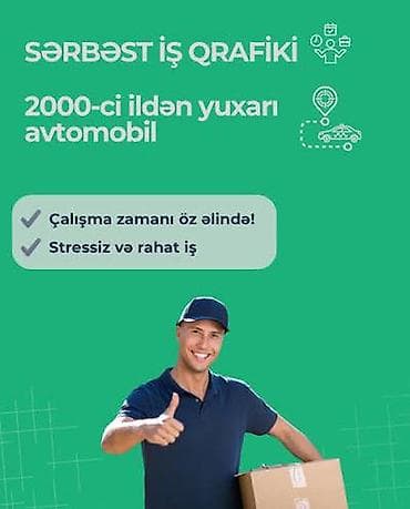 yük boşaltma işi: Sürücü-kuryer tələb olunur, Şəxsi nəqliyyat vasitəsi ilə — 1
