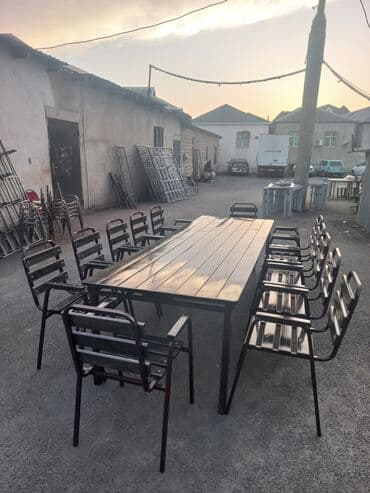 toxunma saplar satisi: Yeni, Dördbucaq masa, 4 stul, Açılmayan, Stullar ilə, Taxta, Azərbaycan — 3