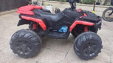 Uşaq üçün elektrikli kvadrosikl - Rəng: qara/qırmızı, iri off-road — 2