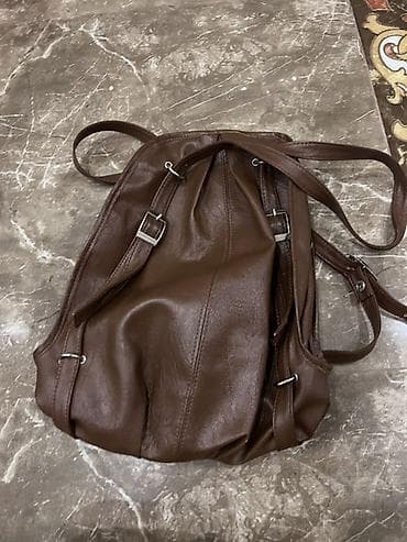 Çantalar: Qadın çanta və bel çantası dəsti 1) Açıq mavi bucket tipli çanta - — 4