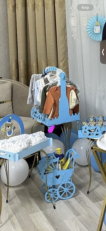 rolik dekor: Mavi temalı “Baby Boy” dekor və aksesuar seti - Körpə — 1