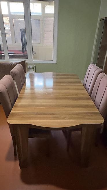 Qonaq otağı üçün, Açılmayan, Dördbucaq masa, 4 stul