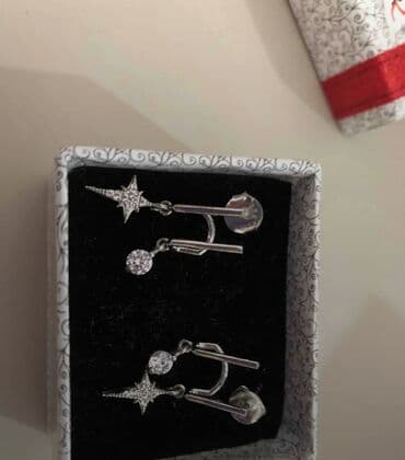 gümüşün qramı qiyməti 2022: Sırğa, Gümüş, Pulsuz çatdırılma — 1