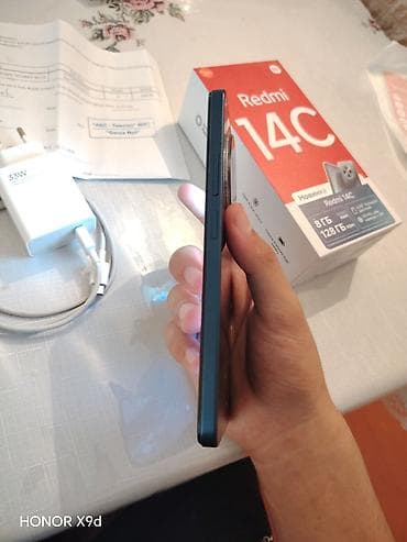 ıkinci el telefon: Redmi 14C, 128 GB, Barmaq izi, İki sim kartlı, Sənədlərlə — 6