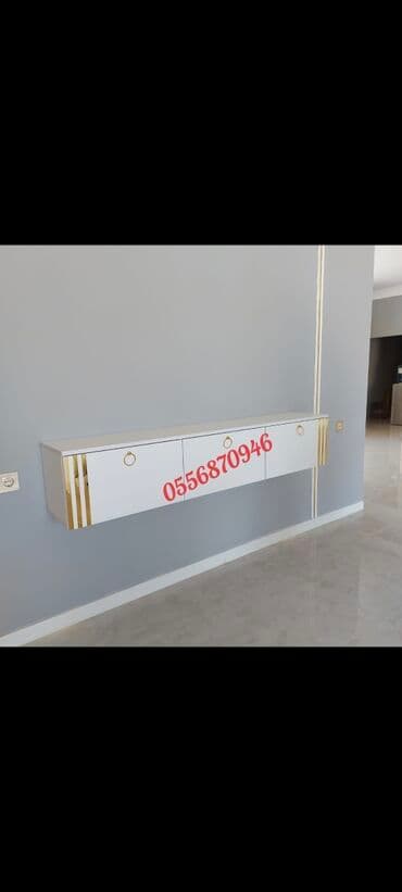 ders masaları: Yeni, Düz TV altlığı, Polkalı, Laminat, Azərbaycan — 14