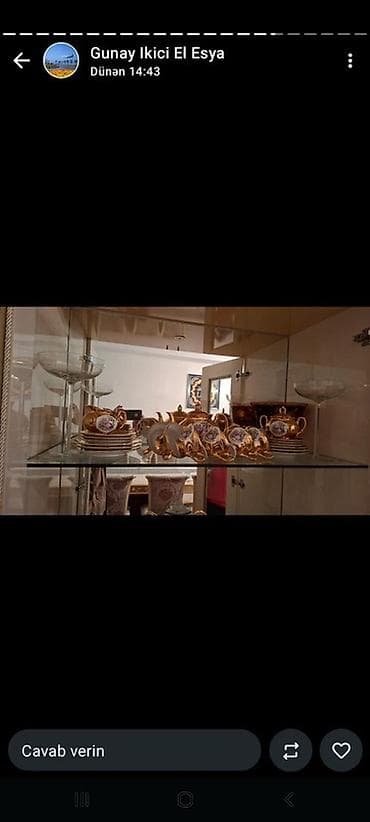 versace servis: Lüks şüşə və porselen dəstləri - Kəsim naxışlı kristal şirniyyat — 3