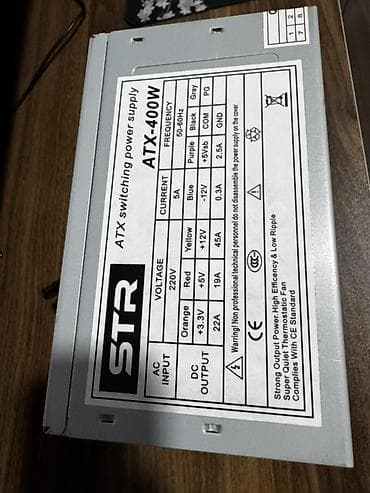 STR ATX-400W kompüter güc bloku Çox işlenmeyib 1 ay qutudan ustunden — 2