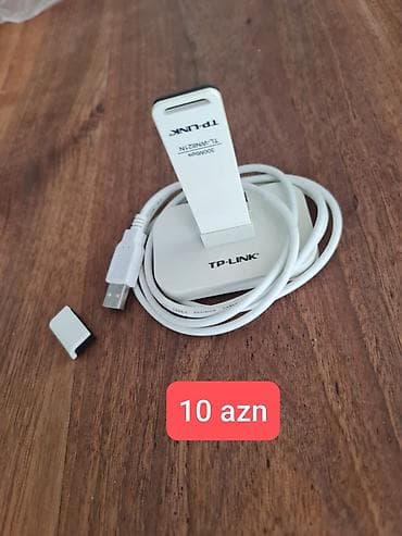 modem wifi: TP-Link TL-WN821N USB Wi‑Fi adapteri + masaüstü baza - Sürət: 300 — 1