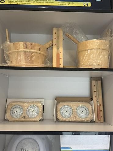 Sauna aksesuarları dəsti Tərkib: - Təbii ağacdan hazırlanmış 2 ədəd