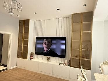 stendler: TV güzgülü divar sistemi – vitrinli modul komplekti - Dizayn: Ağ — 4