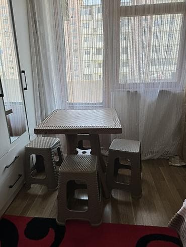 Balkon üçün, Açılmayan, Kvadrat masa, 4 stul — 7