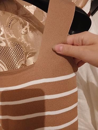 qayçılar: Qadın üçün trikotaj top - Model: qalın qayçı kəsimli askılı, kvadrat — 2