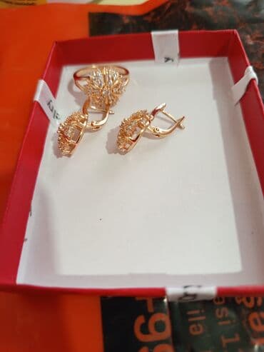 rus papağı: Üzük və sırğalar - Rəng: qızılı qirmizi rus qizili rengi rose gold - — 13