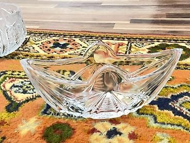 ucuz tül pərdələr: Kəsimli şüşə/kristal qab dəsti - 3 ədəd dekorativ şüşə/kristal qab - — 10