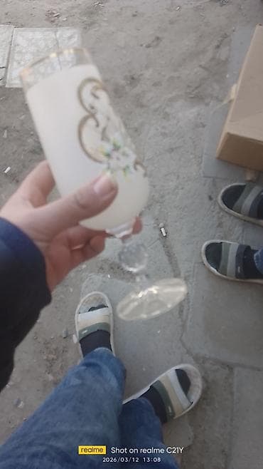 sud bidonu: Qədəhlər, rəng - Ağ, Şüşə, 12 ədədli dəst, 200 ml — 4