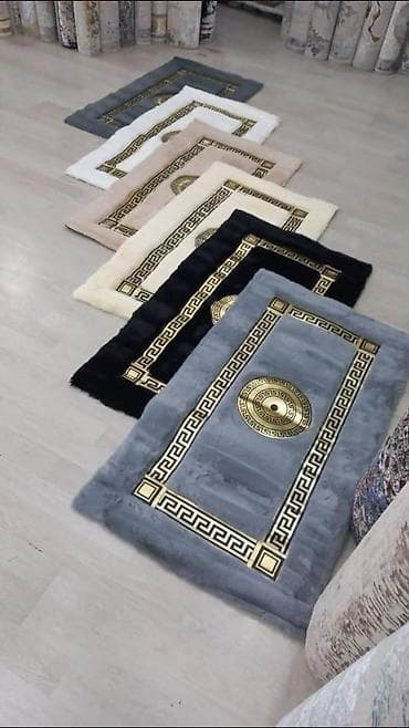 Yorğanlar, adyallar: Qızıl naxışlı yumşaq xalça - Dizayn: Ortasında dairəvi medalyon və — 5