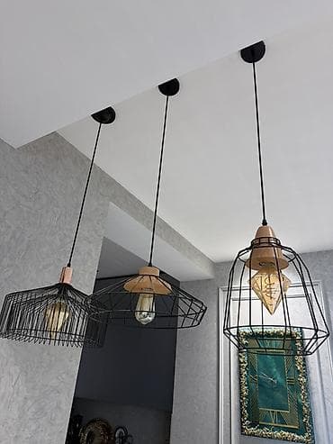 İşıqlandırma: Çılçıraq, 3 lampa, Metal — 7