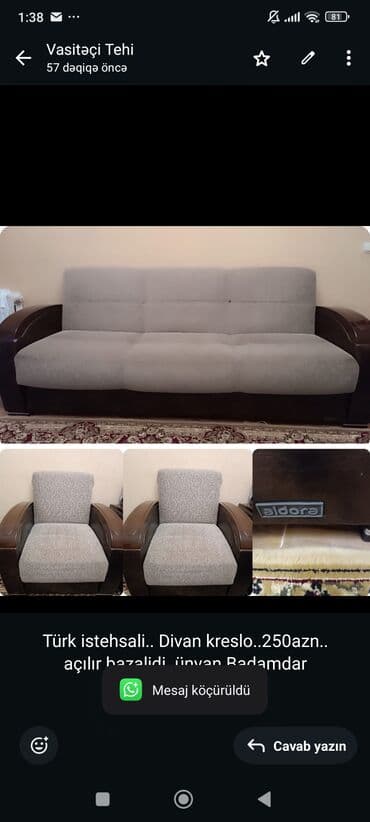 divan kreslo aliram: Divan, 2 kreslo — 1