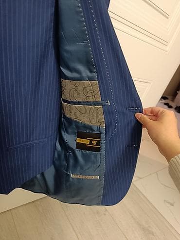 ziyafet geyim: Kostyum, Demisezon, XL, rəng - Göy — 2