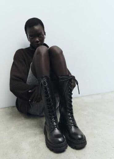 rezin çəkmələr: Çəkmə, Zara, Ölçü: 37, rəng - Qara, İşlənmiş — 3