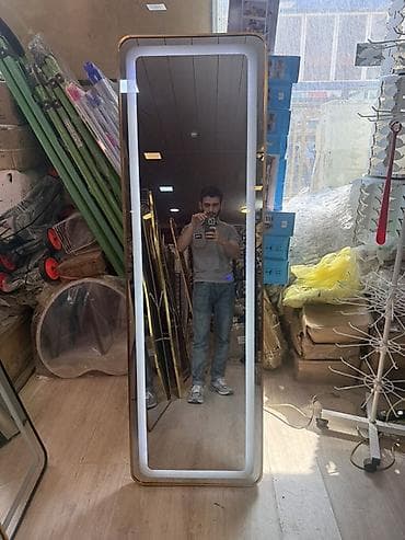 xalça ucuz: Güzgü Döşəmə üstü, Düzbucaqlı, Makiyaj üçün, Arxa işıqlı — 3