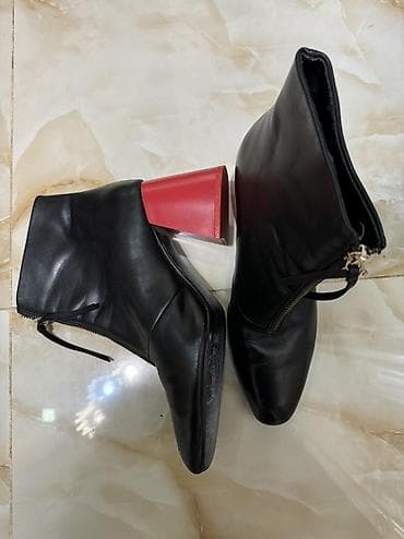 Basanoşka və səndəllər: Qısaboğaz, Ölçü: 38, rəng - Qara, İşlənmiş — 1