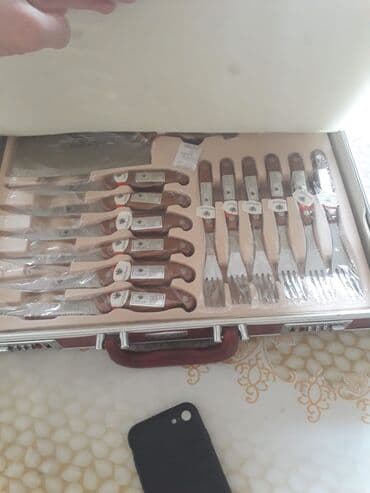 qab qacaq az: Cengel, qasiq, bicaq desti satilir. Qiymeti 90 manat — 2
