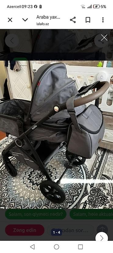 boş çanta: Uşaq arabası – Kidilo markası, boz rəng - 2-in-1 sistem: böyük beşik — 1