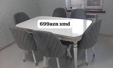 mebel derzi: Yemək otağı dəsti – masa və stullar Variant 1: - Klassik üslubda — 2