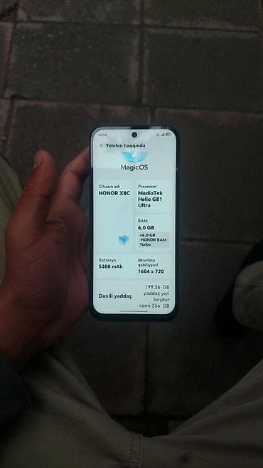 Honor X8c, 256 GB, rəng - Qara