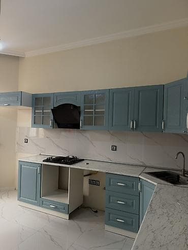 quxna mebelləri: Mətbəx mebeli dəsti – L formalı, klassik dizayn ✔️ Material: Yüksək — 2