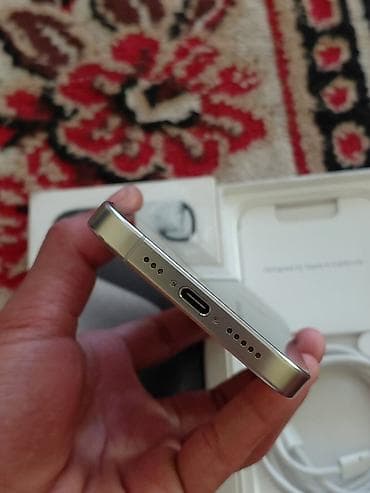 en ucuz televizorlar: IPhone 15 Pro, 128 GB, Ağ — 9