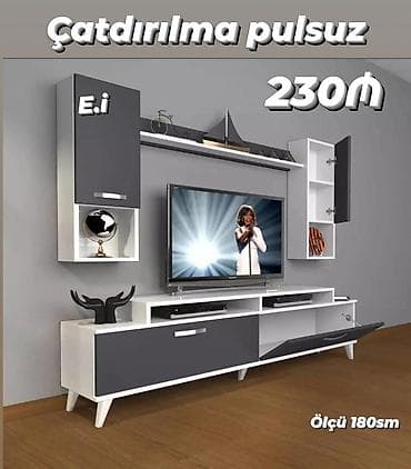 TV altlığı: *TV stend / TV Altı 230Azn💥* ✔️Rəng seçimi var Ölçü 180x35 ✔️ *Şəhər — 1