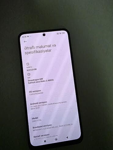 soba şuşəsi: Redmi Note 11, 128 GB, rəng - Mavi, İki sim kartlı — 10