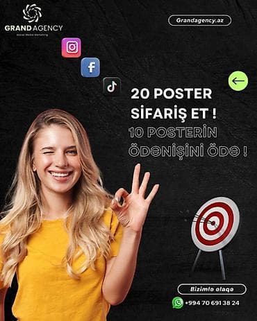 Poster Dizayn Xidmətləri Endirimli Qiymətlərlə, bütün sahələr üzrə ! lalafo.az -da Poster Dizayn Xidmətləri Endirimli Qiymətlərlə, bütün sahələr üzrə !