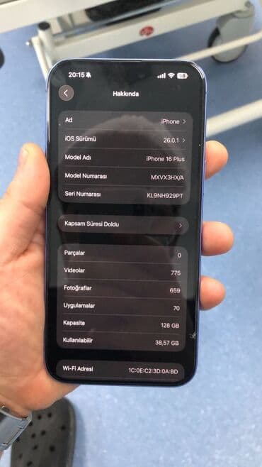 Apple iPhone: IPhone 16 Plus, 128 GB, Mavi, Face ID — 6