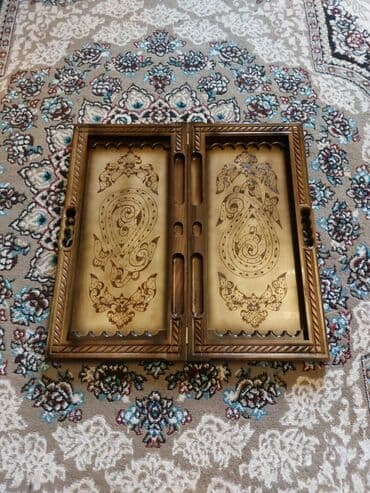 Нарды: Nərd Nerd Nərd Nerd taxta Qoz ağacından hazırlanmış əl işi olan — 2