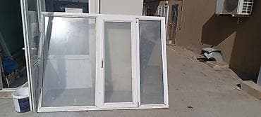 mini manqal: İşlənmiş İkiqat şüşə paketi Plastik pəncərə, Еni: 160 sm, Uzunluğu: 210 sm — 1