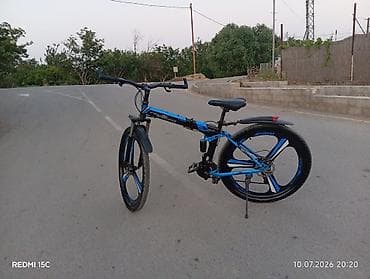 veseved: Qatlanan dağ velosipedi – 26" - Rəng: mavi/qara - Qatlar gövdə: orta — 2