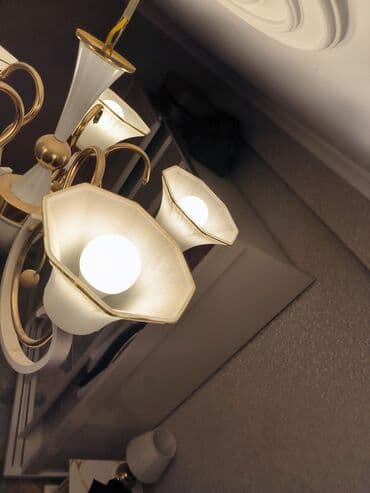 isdi pol: Çılçıraq, 5 lampa, Xrustal — 5