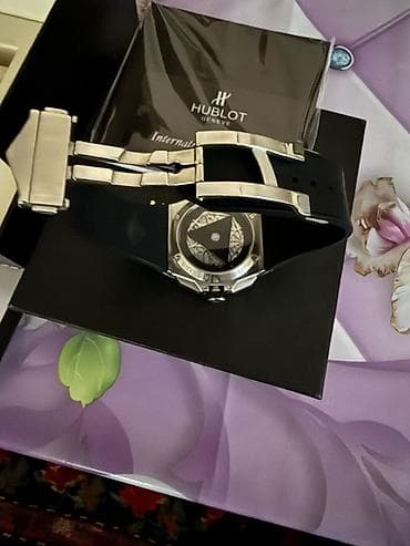 bilərzik modelləri: Qol saatı, Hublot, rəng - Qara — 3